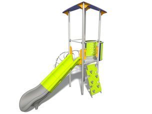Tobogan cu scară pentru loc de joacă - BGL-1702 inox