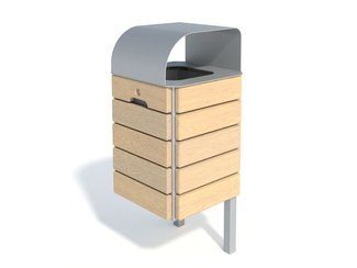 Coș de gunoi urban din salcâm - BGL-8304 imagine principala